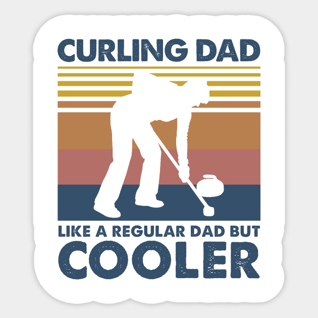 Curling Dad Vintage Gift Father's Day Sticker by Soema